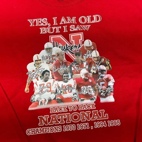 Nebraska Huskers Football Sweatshirt National Champions Gildan XL - Picture 2 of 8